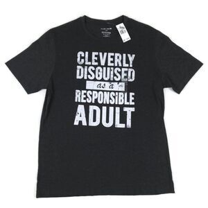 NOIZE T-shirt Adult Large Responsible Adult Graphic Tee Casual Cotton Blend